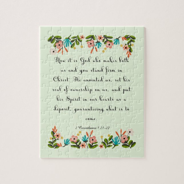 Puzzle Arte cristiano fresco - 2 1:21 de los Corinthians (Vertical)