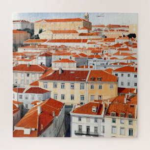 Puzzle arte de acuarela de Lisboa