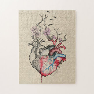 Puzzle Arte de amor Corazones surrealistas anatómicos Flo