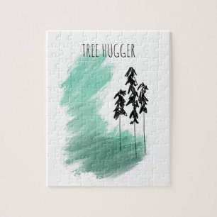 Puzzle arte de árbol verde escandinavo simple moderno men
