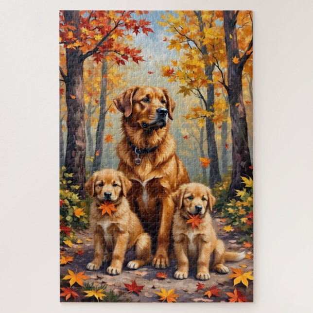 Puzzle Arte de bosque otoñal Chinook (Vertical)