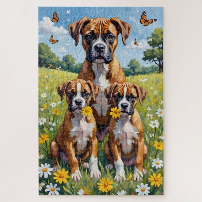 Puzzle Arte de Boxer Daisy Meadow (Vertical)