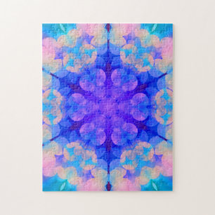 Puzzle Arte de burbujas en forma de gradiente azul y rosa