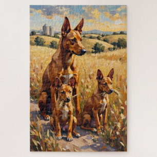 Puzzle Arte de Campo Dorado Kelpie Australiano