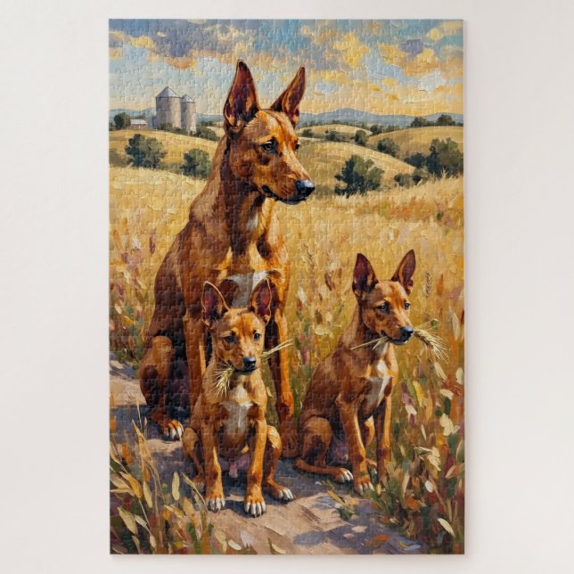 Puzzle Arte de Campo Dorado Kelpie Australiano (Vertical)