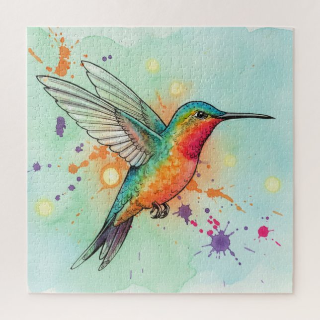 Puzzle Arte de Colibrí (Vertical)