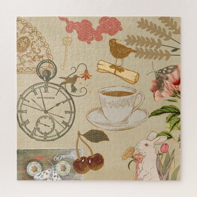 Puzzle Arte De Collage Vintage (Vertical)