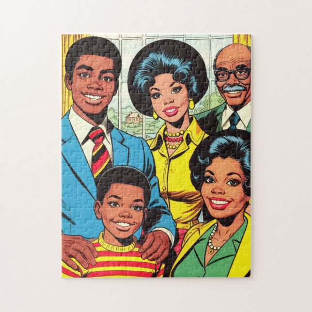 Puzzle Arte de Cómics Familiares Antiguos (Vertical)