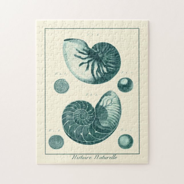 Puzzle Arte de conchas rojas y verdes (Vertical)