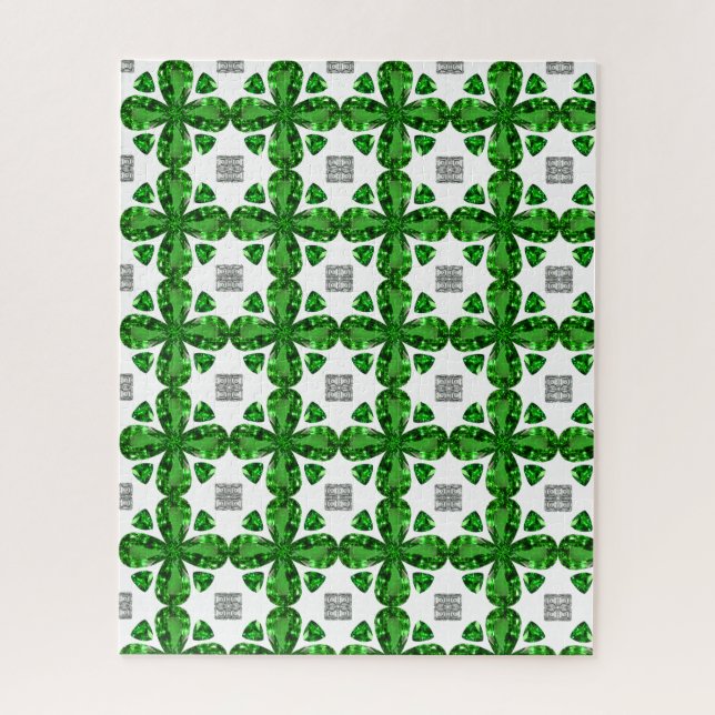 Puzzle Arte de Diamantes y Gemstone Esmeralda, Verde (Vertical)