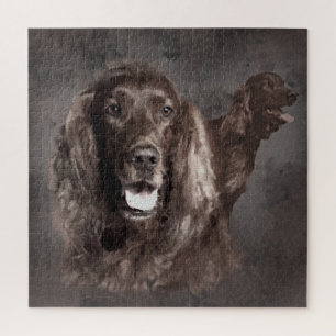 Puzzle Arte de Digitaces de los perros de Irish Setter