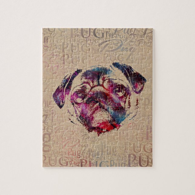 Puzzle Arte de Digitaces del perro del barro amasado (Vertical)