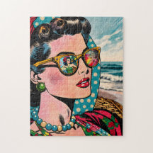 Arte de estilo cómico | Mujer observando al bailar