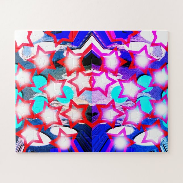 Puzzle arte de estrellas de Navidad (Horizontal)