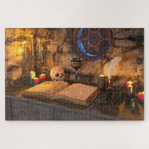 Puzzle Arte de estudio a la luz de las velas de la Academ