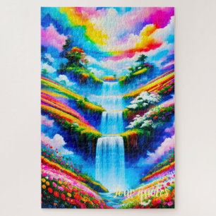 Puzzle Arte de fantasía de cascada surrealista