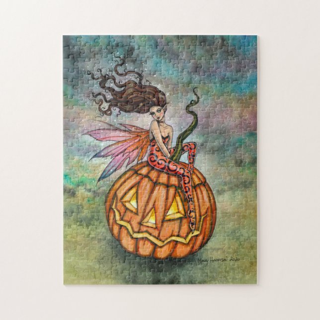 Puzzle Arte de fantasía de hadas de Halloween de Molly Ha (Vertical)