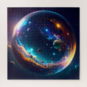 Puzzle Arte de fantasía de la galaxia de la burbuja cósmi