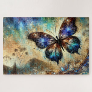 Puzzle Arte de fantasía de mariposa cósmica