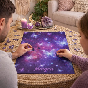 Puzzle Arte de fantasía de mariposa personalizado