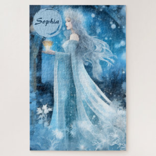 Puzzle Arte de fantasía de reina de nieve - Diosa mística
