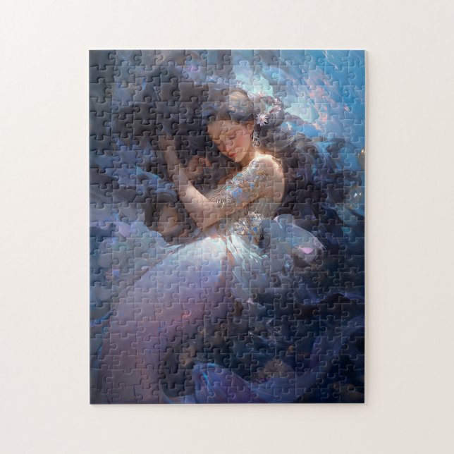 Puzzle Arte de fantasía de sirena morada (Vertical)