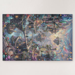Puzzle Arte de fantasía del Reino de Cristal Perdido