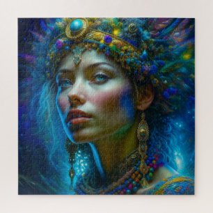 Puzzle Arte de fantasía etérea Princesa Guerrera Hermosa 
