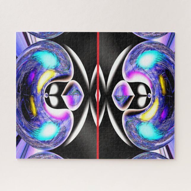 Puzzle Arte de gatos alienígenas divertidos (Horizontal)