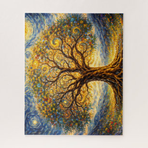 Puzzle arte de geometría sagrada árbol