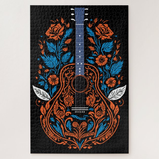 Puzzle Arte de guitarra de campo (Vertical)