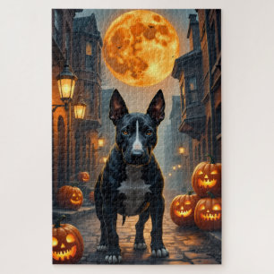 Puzzle Arte de Halloween de Bull Terrier Gótico