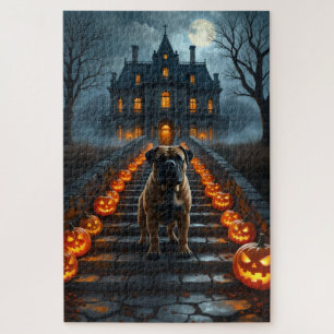 Puzzle Arte de Halloween de la Mansión Embrujada del Bull