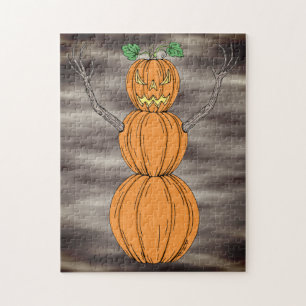 Puzzle Arte de Halloween del hombre de calabaza