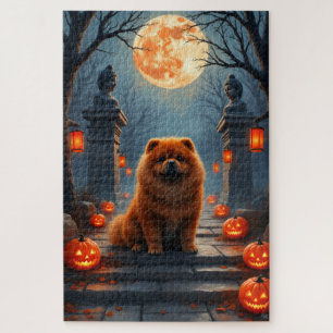 Puzzle Arte de Halloween del Templo Embrujado del Chow Ch