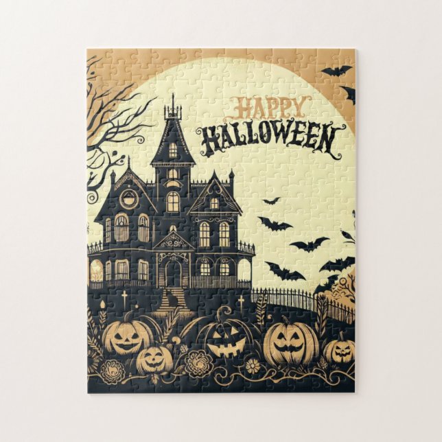 Puzzle Arte de Halloween feliz (Vertical)