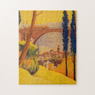 Puzzle Arte de Ilustracion de Viajes de Ferrocarriles Fra