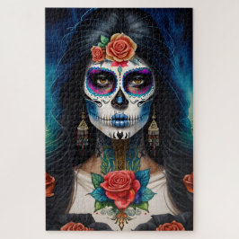 Puzzle Arte de la calavera del azúcar - Adoptar el Día de