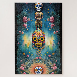 Puzzle Arte de la Calavera del Azúcar - Día de los Muerto