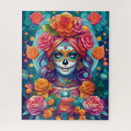 Puzzle Arte de la calavera del azúcar - Mistique florecie