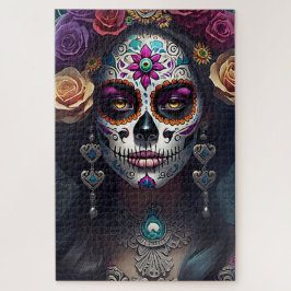 Puzzle Arte de la calavera del azúcar - Rostros de recuer