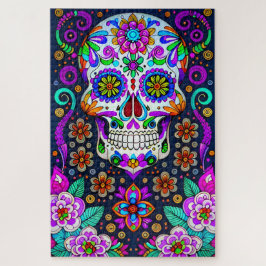 Puzzle Arte de la calavera del azúcar - Vida en muerte