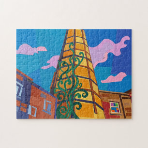 Puzzle Arte de la chimenea de Carlton Mill en Sowerby Bri