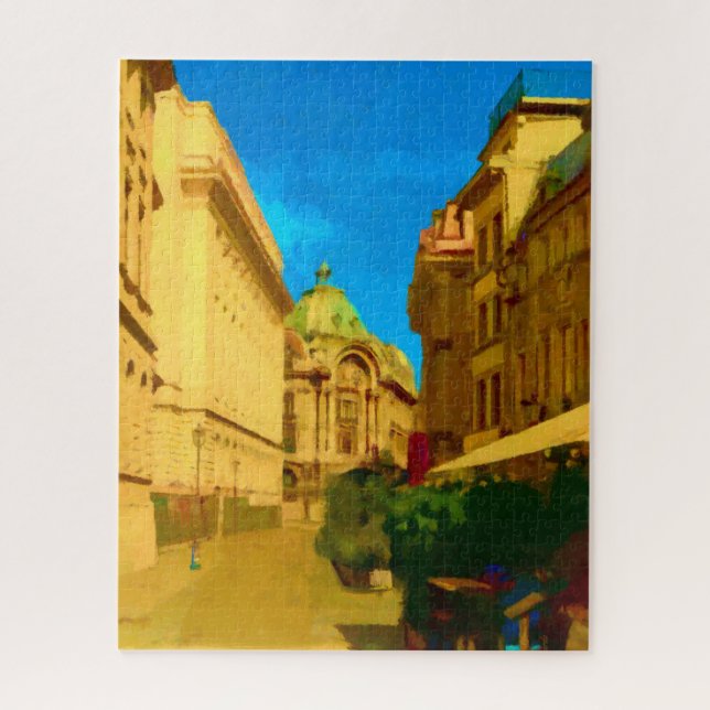 Puzzle Arte de la ciudad de Bucarest (Vertical)