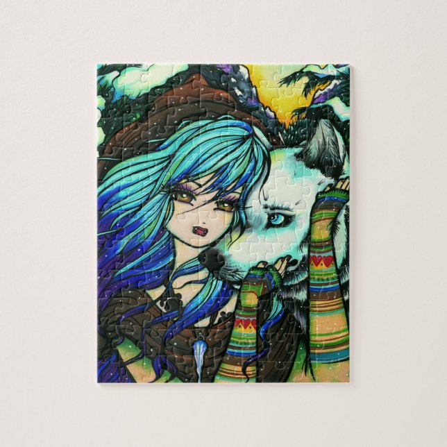 Puzzle Arte de la fantasía del navidad blanco del vampiro (Vertical)