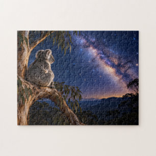 Puzzle Arte de la naturaleza de la Vía Láctea observando