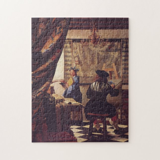 Puzzle Arte de la pintura de Juan Vermeer (Vertical)