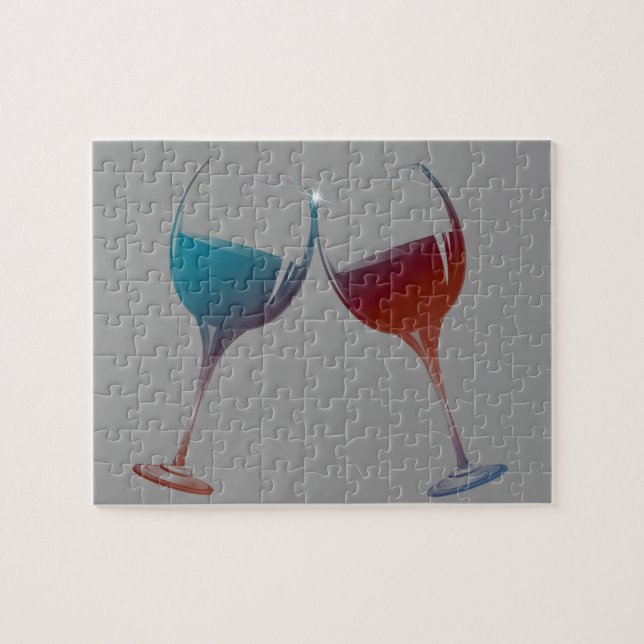 Puzzle Arte de las copas de vino de la chispa que (Horizontal)