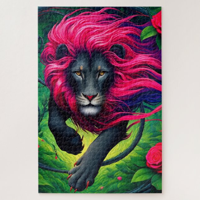 Puzzle Arte de león (Vertical)