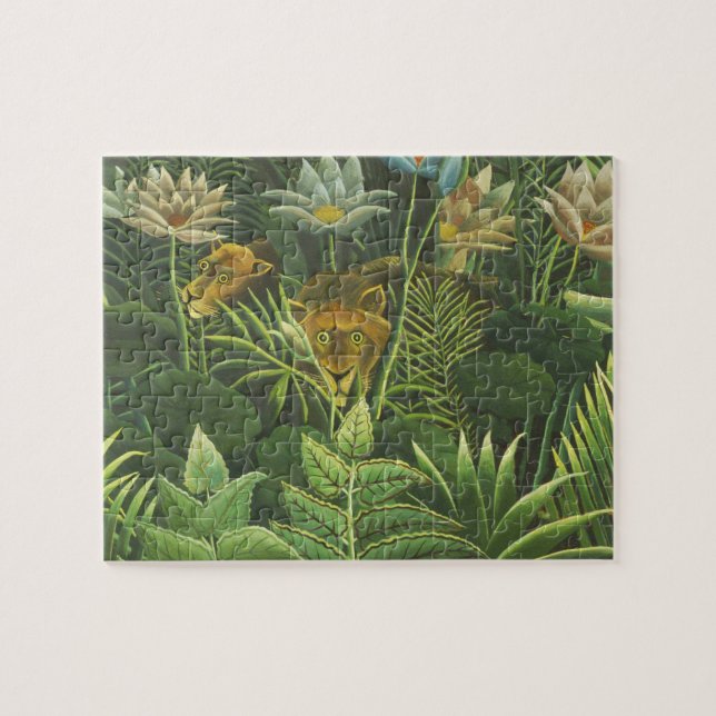 Puzzle Arte de León Tropical de la Jungla de Rousseau Imp (Horizontal)